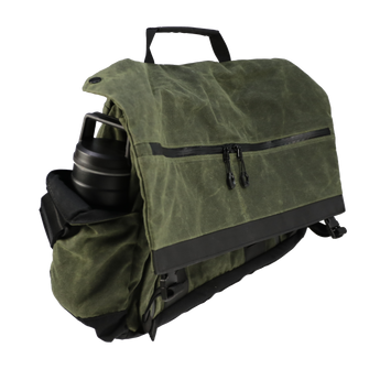 Grey Ghost Gear - Wanderer Messenger Bag OD Angle 2 - HCC Tactical