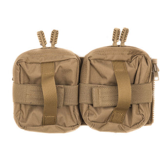 Coyote Brown; HRT Tactical Zip-On Dual Removable GP Pouches - HCC Tactical