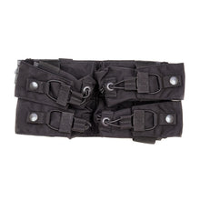 Black; HRT Tactical Zip-On Horizontal Quad Flashbang Pouch - HCC Tactical