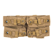 Coyote Brown; HRT Tactical Zip-On Horizontal Quad Flashbang Pouch - HCC Tactical