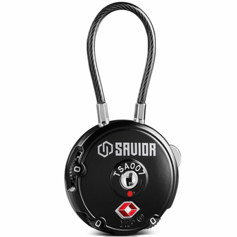 Black; Savior Equipment - 3-Digit Cable Lock - HCC Tactical