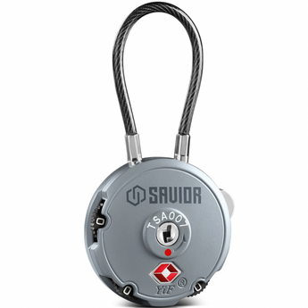 Grey; Savior Equipment - 3-Digit Cable Lock - HCC Tactical