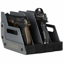 Gray; Savior Equipment - 4-Slot Pistol Rack - HCC Tactical