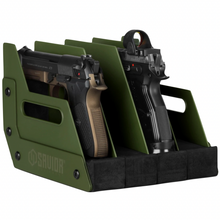 OD Green; Savior Equipment - 4-Slot Pistol Rack - HCC Tactical
