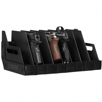 Black; Savior Equipment - Pistol Rack - 8 slot - HCC Tactical