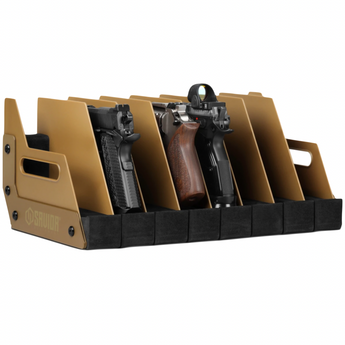 Tan; Savior Equipment - Pistol Rack - 8 slot - HCC Tactical