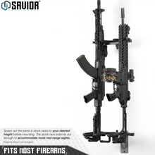Savior Equipment - 3-Slot Adjustable Wall Rack - v2 - HCC Tactical
