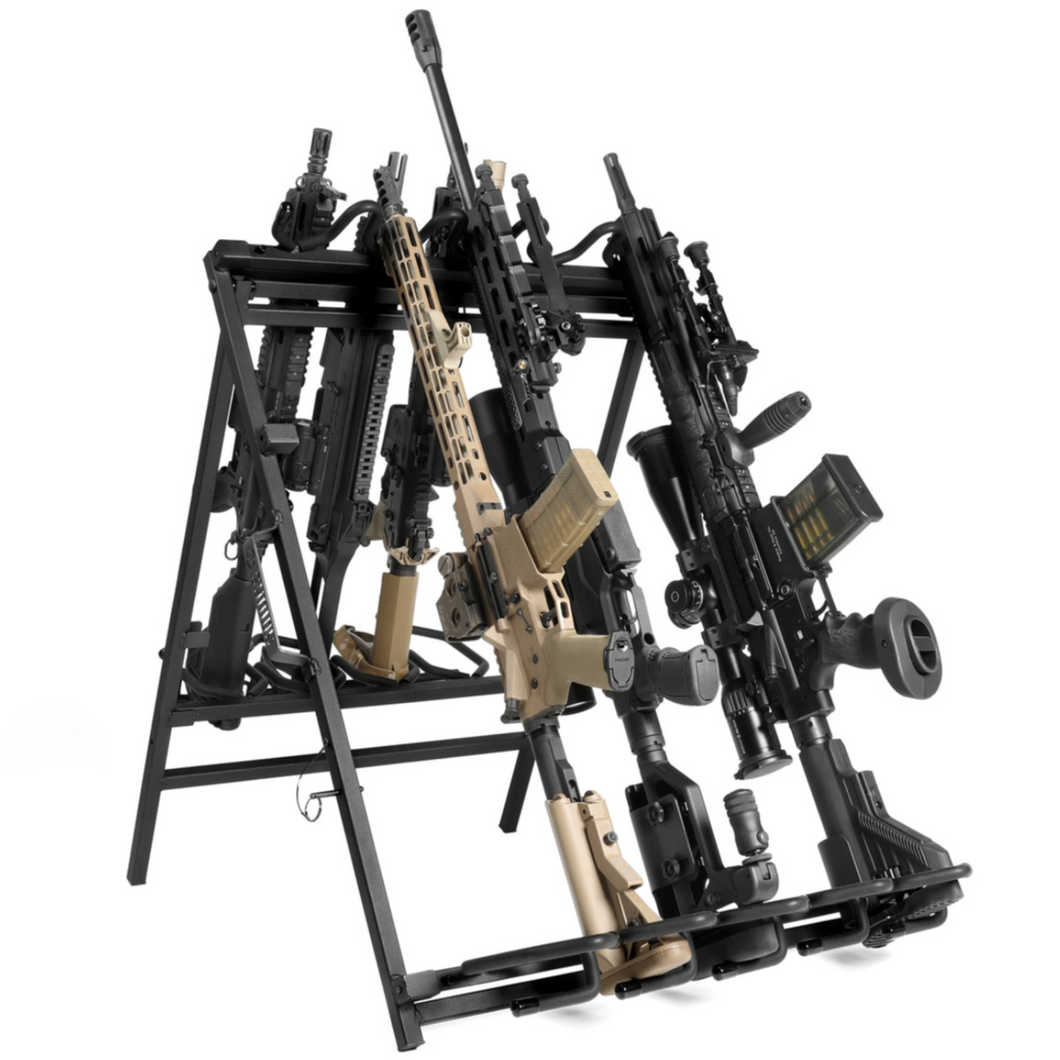 Black; Savior Equipment - Shorty Rifle Rack - HCC Tactical