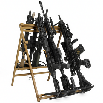 Tan; Savior Equipment - Shorty Rifle Rack - HCC Tactical