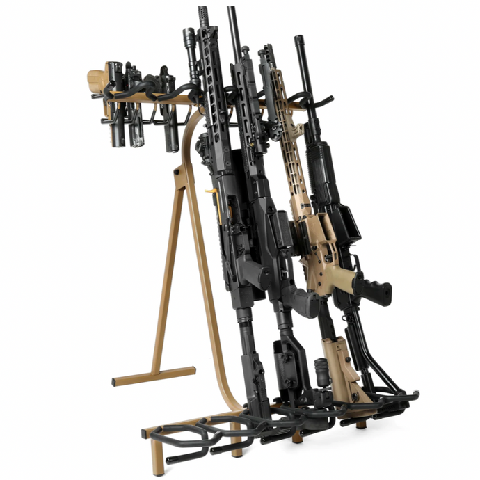 Tan; Savior Equipment - Mobile Firearm Rack - HCC Tactical