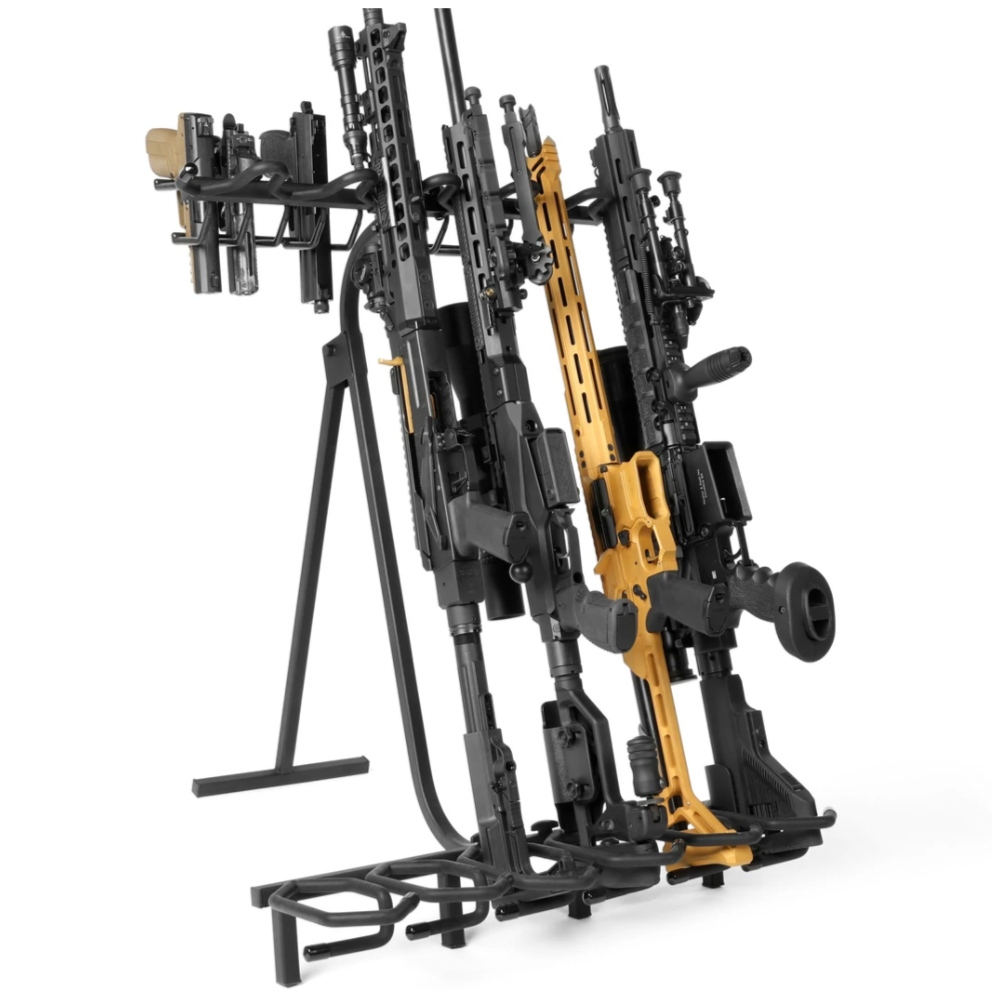 Black; Savior Equipment - Mobile Firearm Rack - HCC Tactical