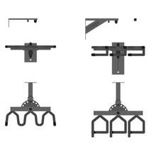 Savior Equipment - 3-Slot Adjustable Wall Rack Parts - HCC Tactical