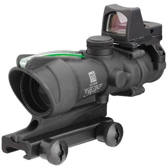 Black; Trijicon ACOG® 4x32 BAC Riflescope w/ Trijicon RMR® (Horseshoe Reticle) - HCC Tactical