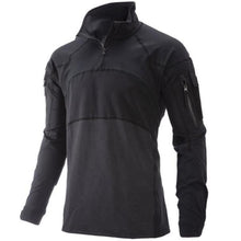 Black; Massif - Advanced Quarter Zip Combat Shirt (FR) - HCC Tactical