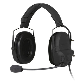 Black; Ops-Core AMP Communication Headset (Fixed Downlead) - HCC Tactical