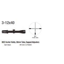 Trijicon Huron™ 3-12x40 Hunting Riflescope Specs 2 - HCC Tactical