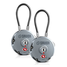 SW Gray; Savior Equipment - 3-Digit Cable Lock 2 Pack- HCC Tactical