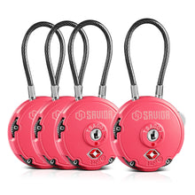 Prison Pink; Savior Equipment - 3-Digit Cable Lock 3 Pack- HCC Tactical