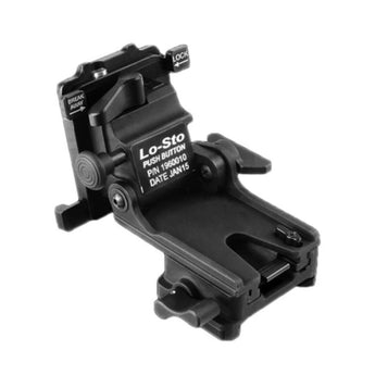 Black; Norotos Lo-Sto Helmet Mount, Push Button - HCC Tactical