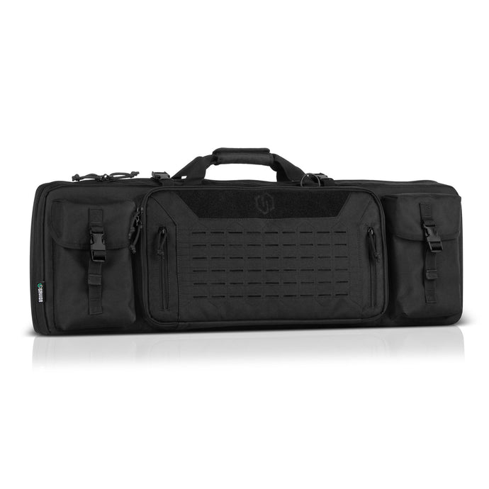 Black; Savior Equipment - Urban Warefare - Double Rifle Case 36" - HCC Tactical