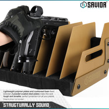 Tan; Savior Equipment - Pistol Rack - 8 slot 4- HCC Tactical
