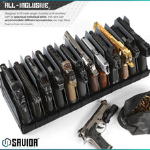 Gray; Savior Equipment - Pistol Rack - 12-Slot 2 - HCC Tactical