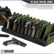 OD Green; Savior Equipment - Pistol Rack - 12-Slot 1 - HCC Tactical