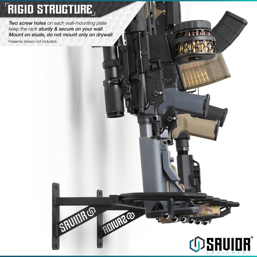 Savior Equipment - 3-Slot Adjustable Wall Rack - HCC Tactical