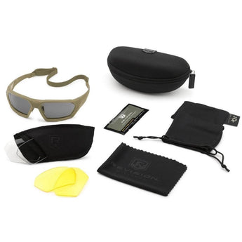 Revision ShadowStrike Ballistic Sunglasses Deluxe Kit Tan - HCC Tactical