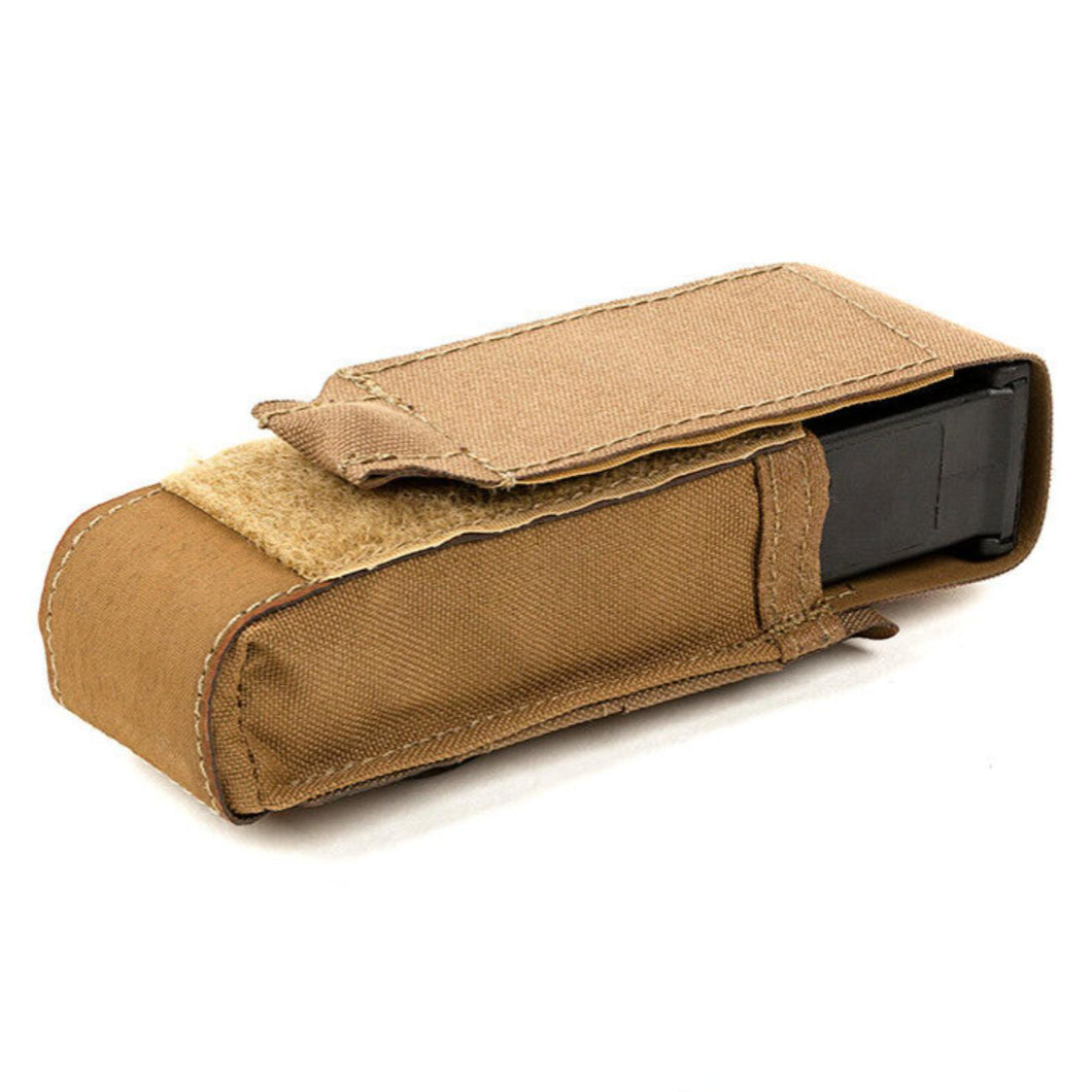 Coyote Brown; Blue Force Gear Single Pistol Mag Pouch Profile RG Close - HCC Tactical