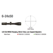 Trijicon Tenmile™ 6-24x50 Long-Range Riflescope Specs 2 - HCC Tactical