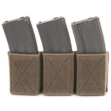 Coyote; Chase Tactical Triple 5.56 Velcro Mag Pouch - HCC Tactical