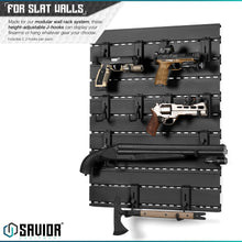 Savior Equipment - Wall Rack System - Adjustable J-Hook - 2 Pack Mount - HCC Tactical