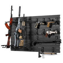 Obsidian Black; Savior Equipment Wall Rack System w/ Attachments - HCC Tactical