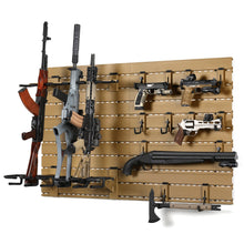 Tan; Savior Equipment Wall Rack System w/ Attachments - HCC Tactical