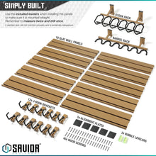 Obsidian Black; Savior Equipment Wall Rack System w/ Attachments Full Components - HCC Tactical