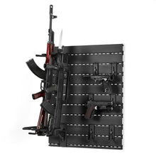 Obsidian Black; Savior Equipment Wall Rack System w/ Attachments - HCC Tactical