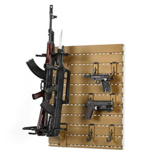 Tan; Savior Equipment Wall Rack System w/ Attachments - HCC Tactical